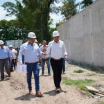Javkin recorrió los avances de obra del nuevo estadio Arena en la ex Rural