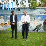 Malvinas: Javkin participó de un sentido homenaje en la plaza Soldado Desza