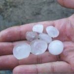 Fuerte temporal en Rosario: cayó granizo en el centro